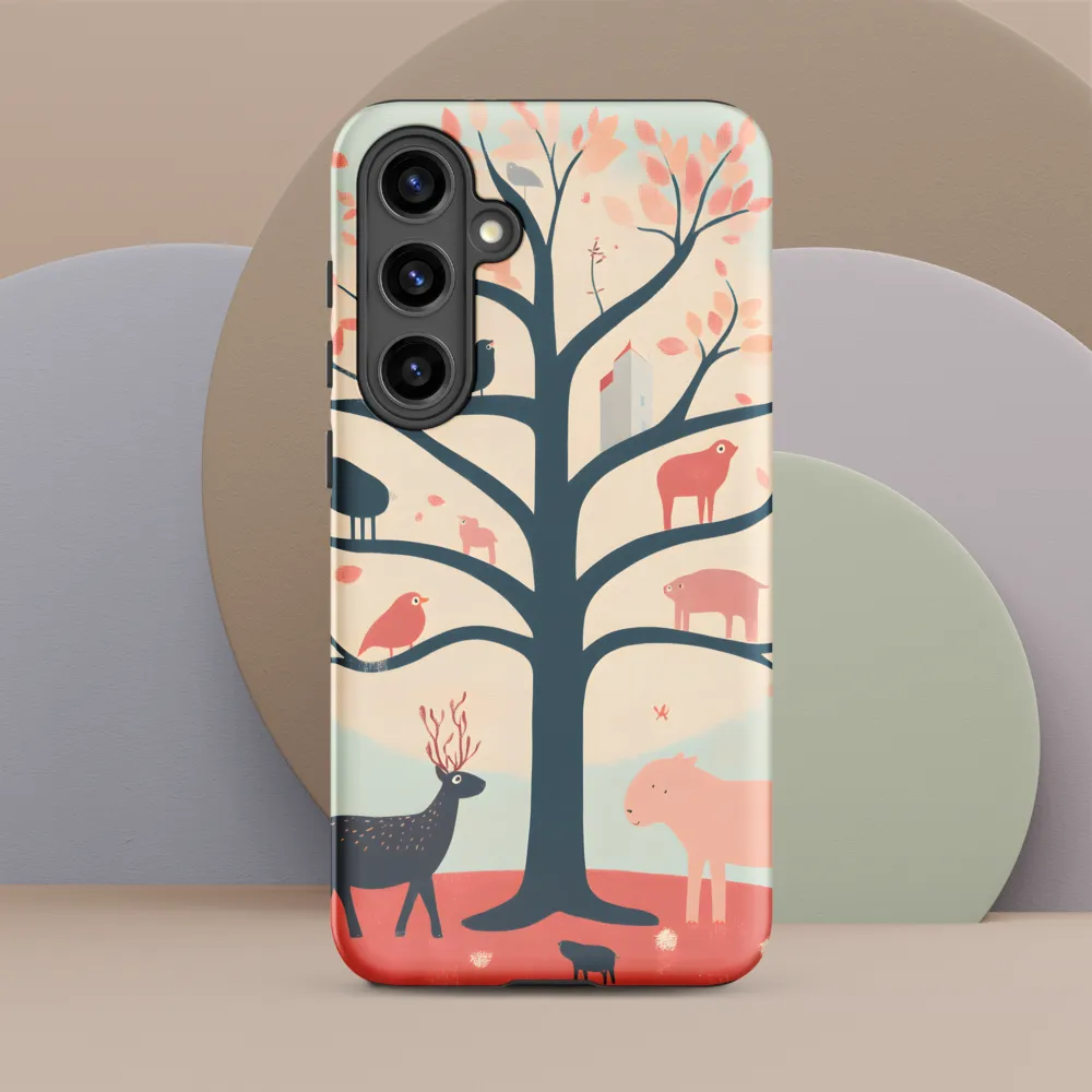 Whimsical Tree with Playful Creatures