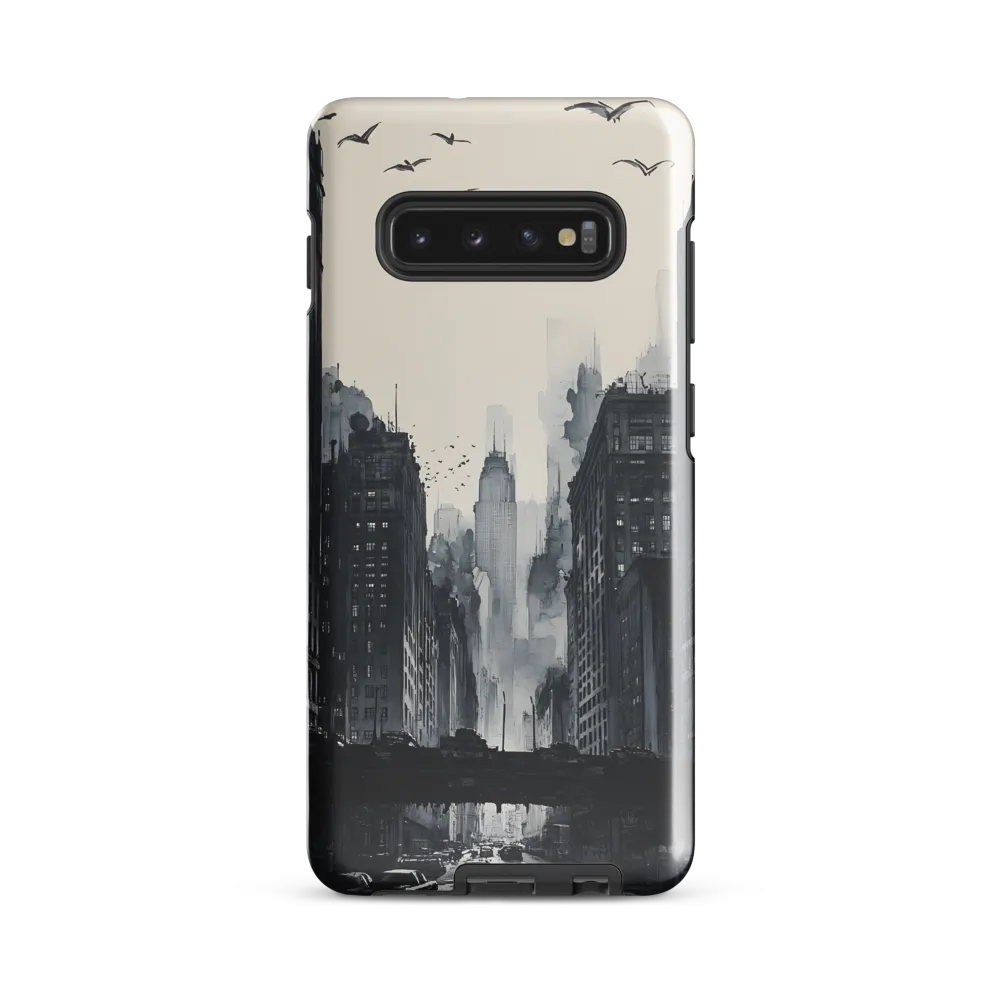 City Whispers: A Monochrome Reflection | Phone Case |  S10 Plus | Tough Case | Glossy