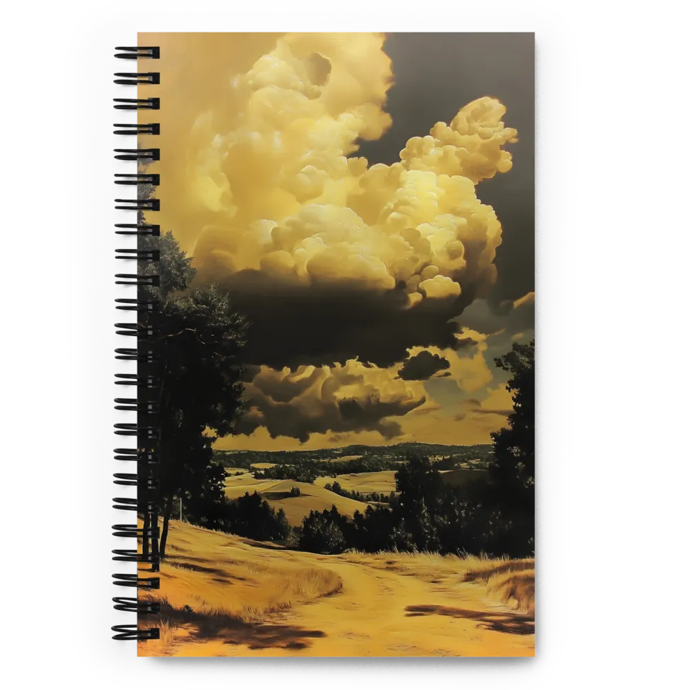 Golden Serenity in the Landscape | Spiral Notebook