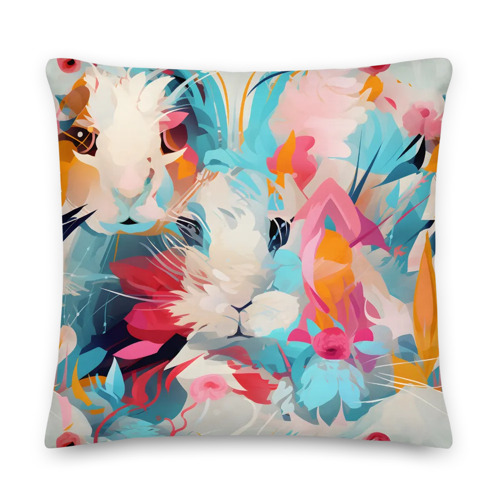 Whimsical Blooming Companions | Pillow | 22″×22″