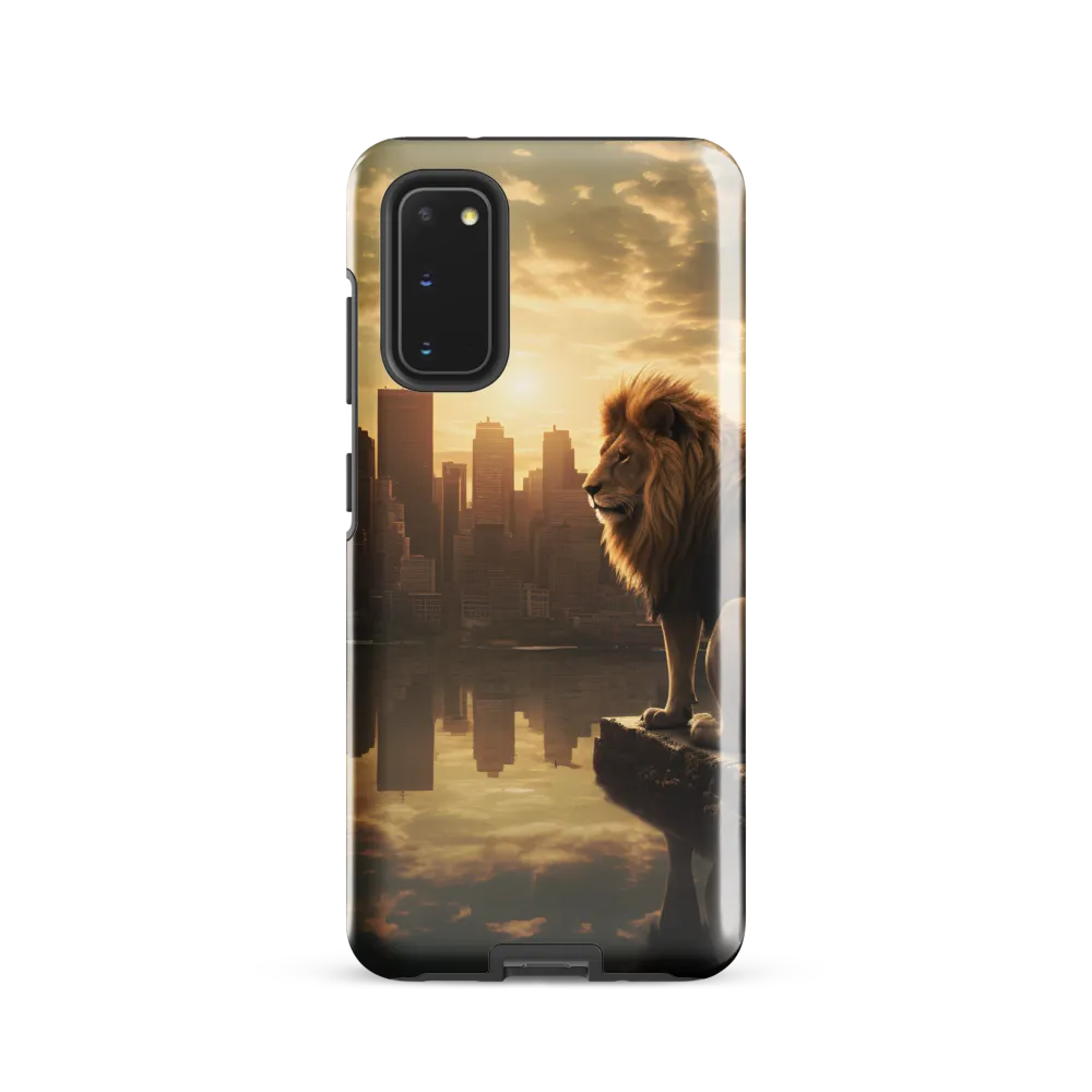 The Lion's Gaze Over the Urban Symphony