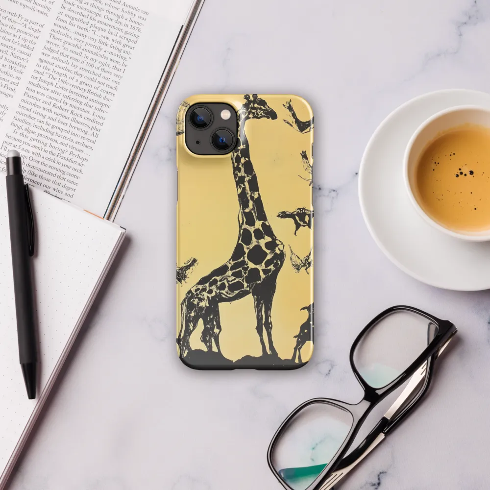 Whimsical Harmony of Giraffe and Birds