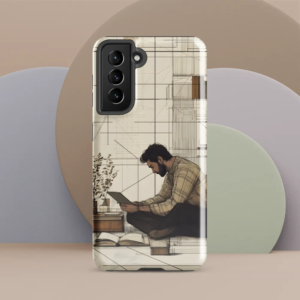 Quiet Reflections in Line | Phone Case |  S21 | Tough Case | Glossy