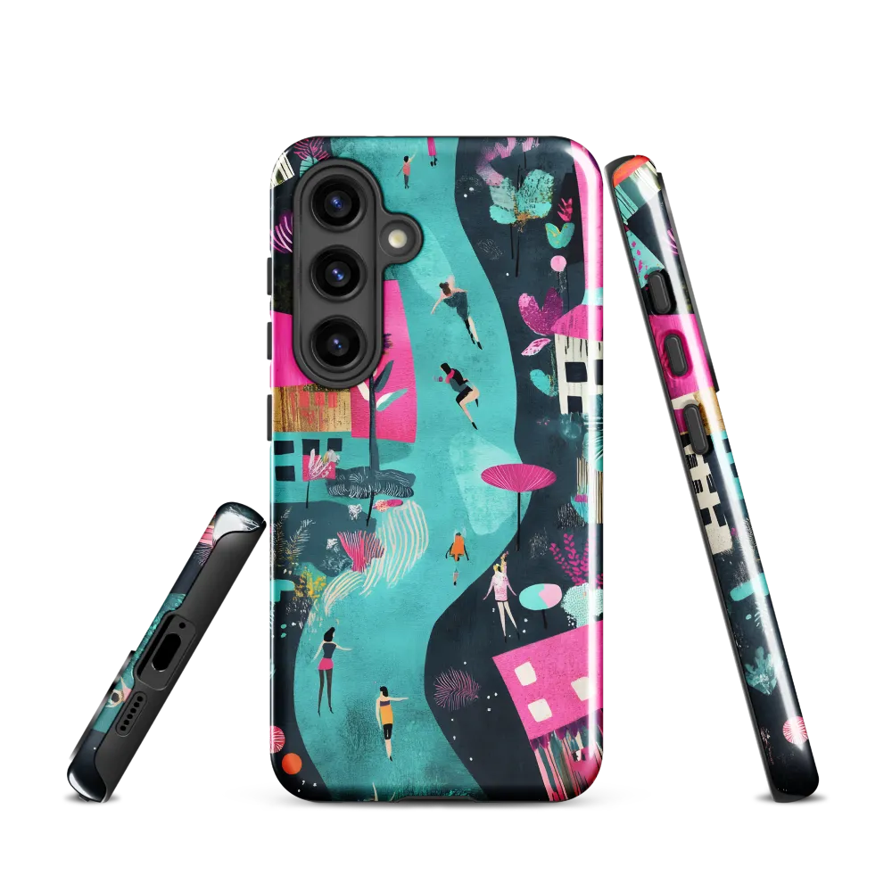 Whimsical Journey Through a Vibrant Landscape | Phone Case |  S24 | Tough Case | Glossy