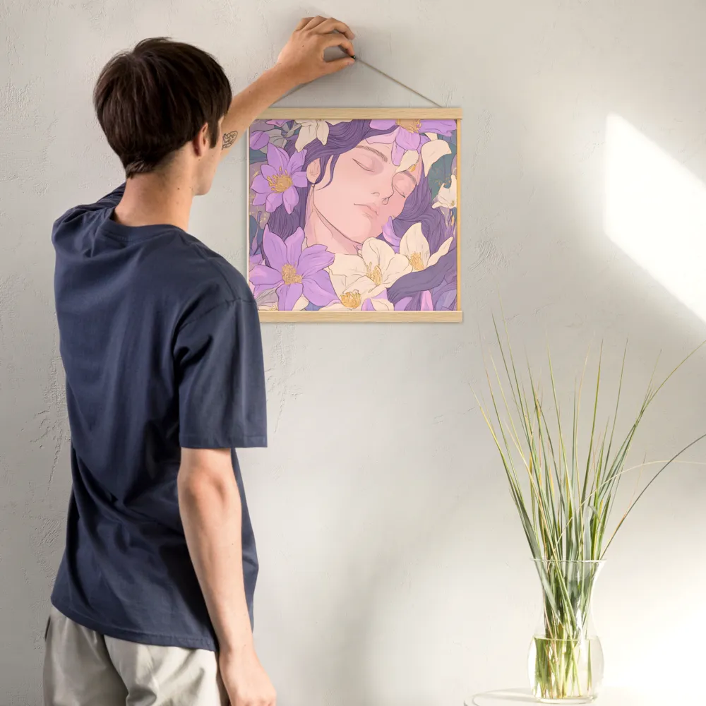 Harmony in Bloom | Poster With Oak Wood Hanger | 16″×16″