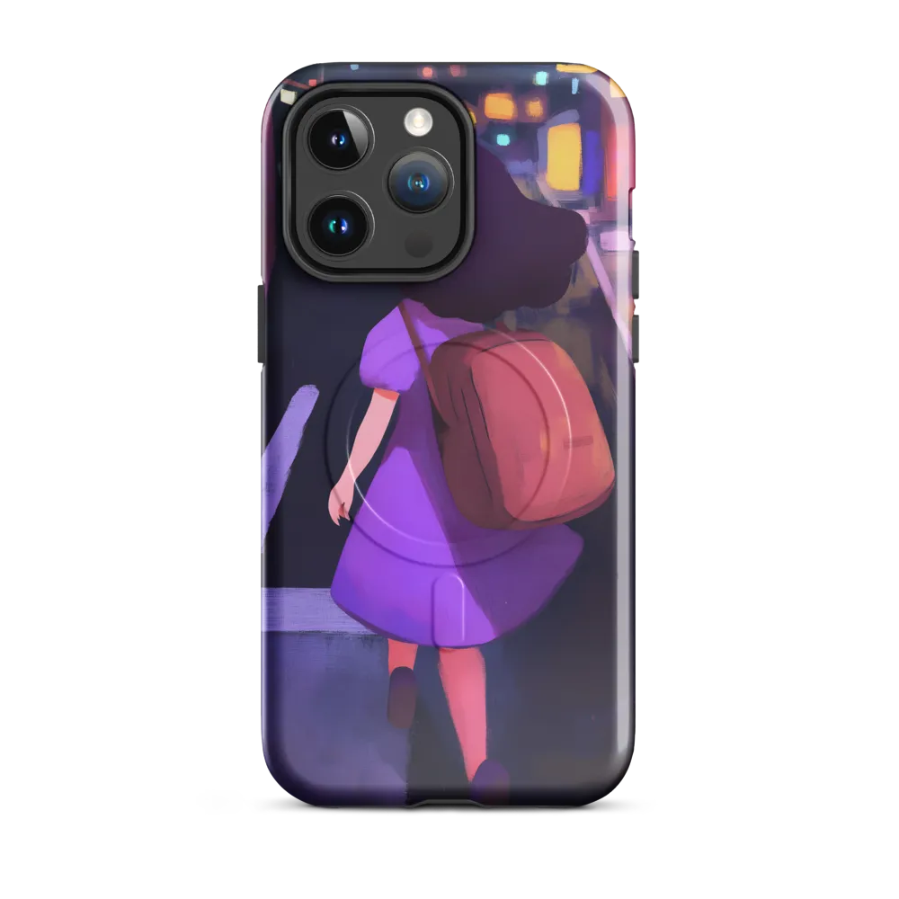 Wandering Through Neon Dreams | Phone Case |  14 Pro Max | MagSafe® Tough Case | Glossy