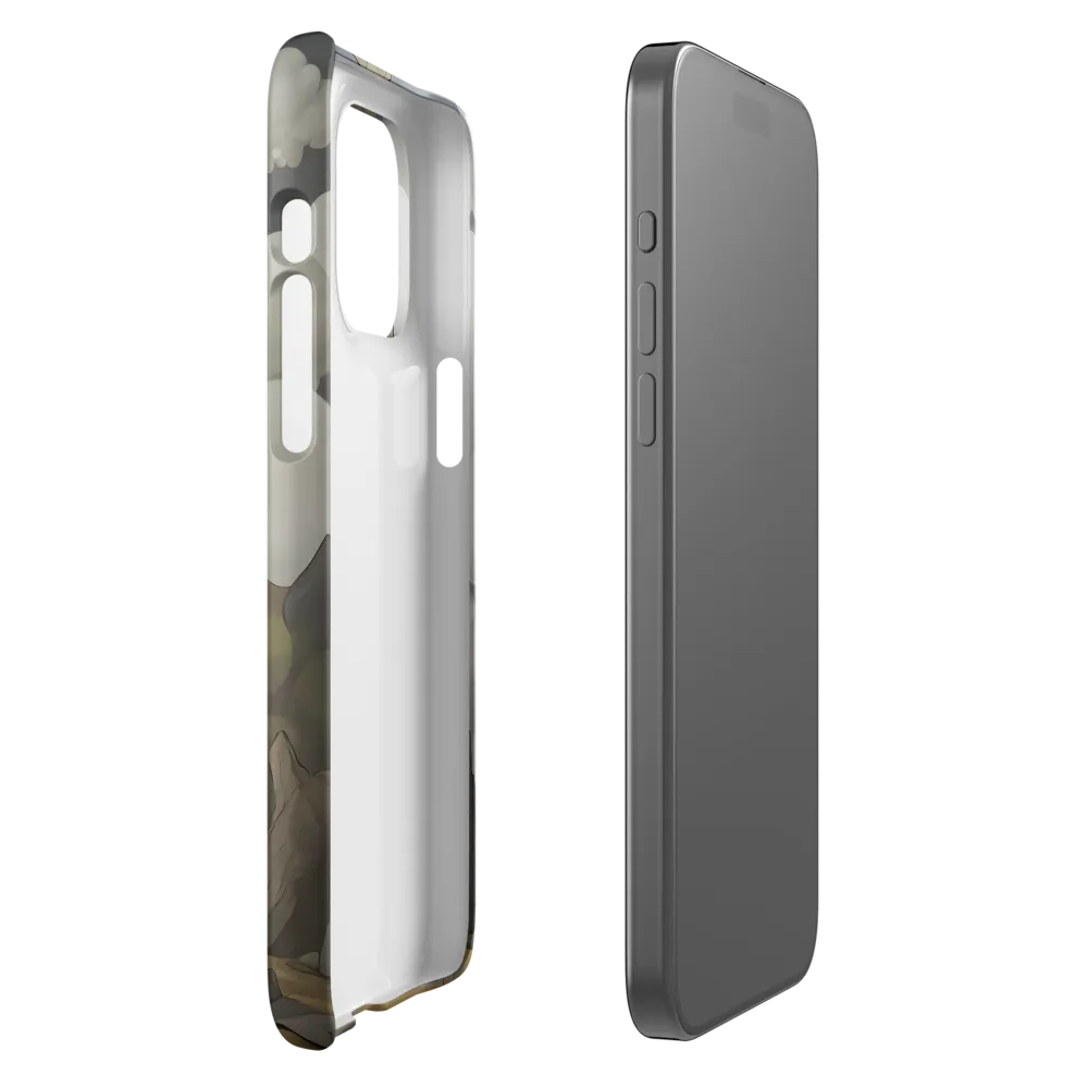Whimsical Stone Figure in a Rocky Landscape | Phone Case |  15 Pro Max | Snap Case | Matte