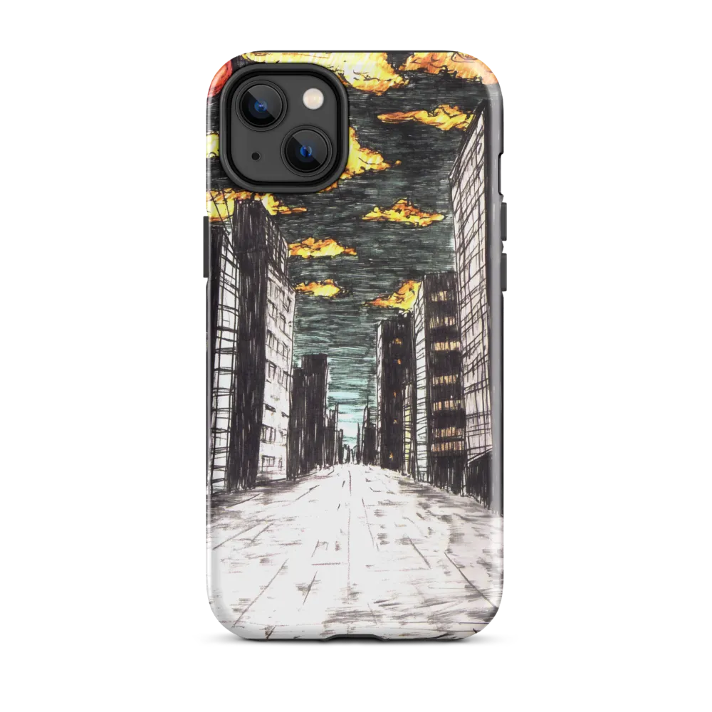 Eclipsed Cityscape | Phone Case |  14 Plus | Tough Case | Glossy