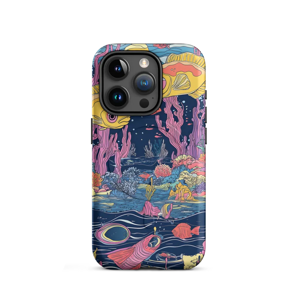 Underwater Dreamscape: A Playful Encounter | Phone Case |  15 Pro | MagSafe® Tough Case | Matte