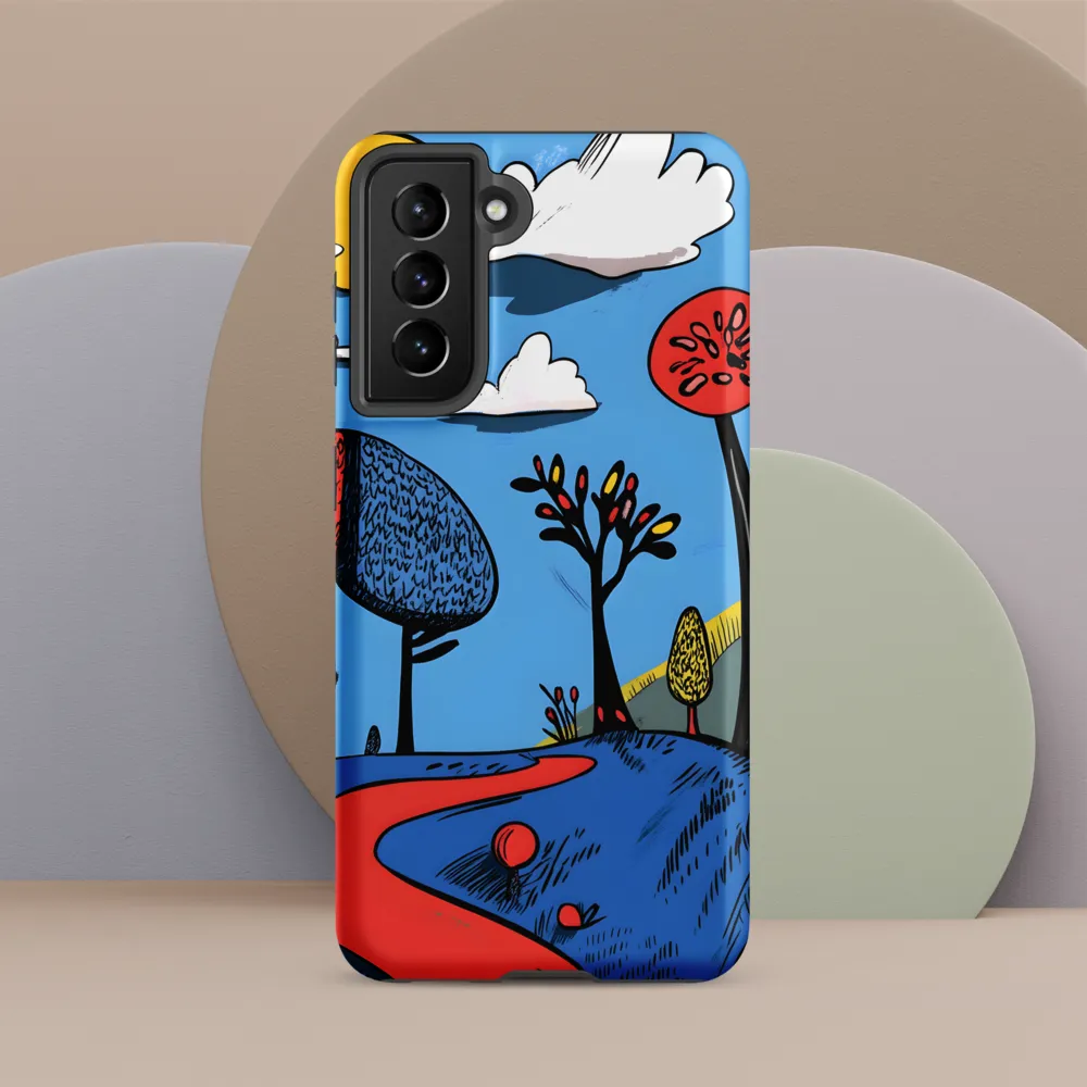 Whimsical Pathways Through a Colorful Landscape