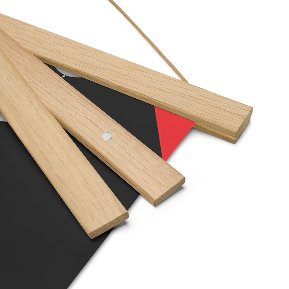 Suspended in Mystery | Poster With Oak Wood Hanger | 10″×10″