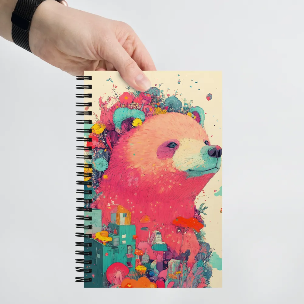 Whimsical Bear Blossom | Spiral Notebook