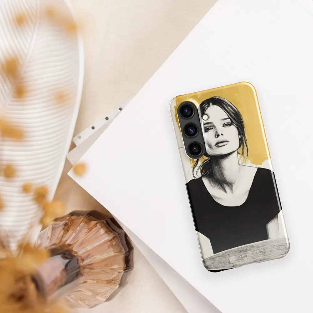 Golden Serenity: A Minimalist Portrait