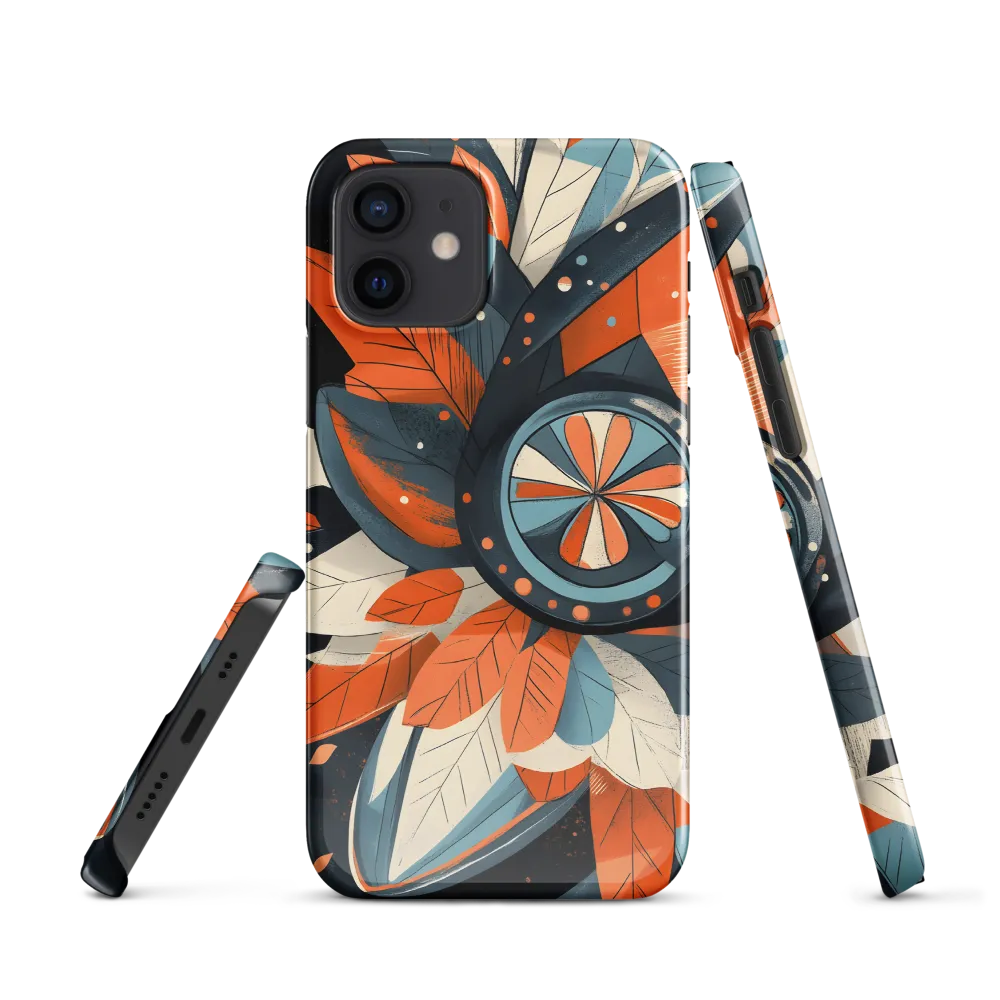 Floral Symphony in Orange and Teal