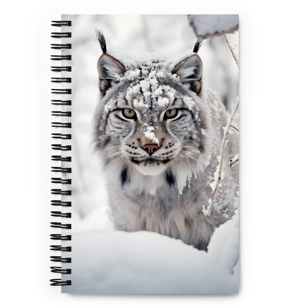 Whispers of Winter: The Lynx in Snow | Spiral Notebook