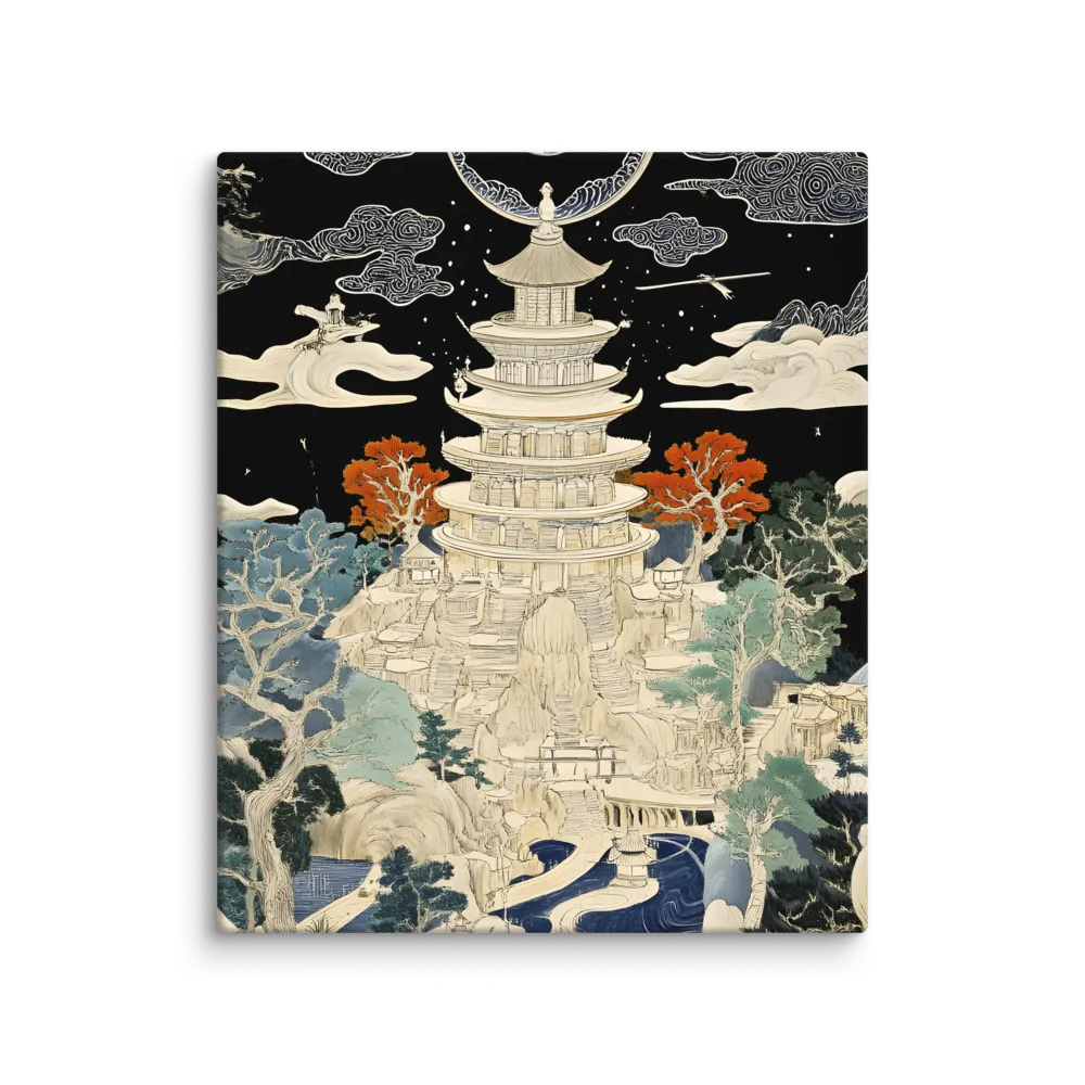 Whispers of the Pagoda | Canvas | 20″×24″
