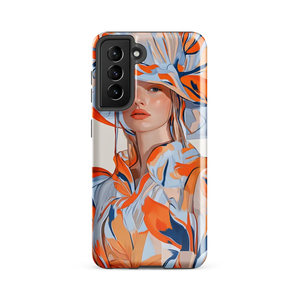 Striated Hat — Study in Orange and Blue