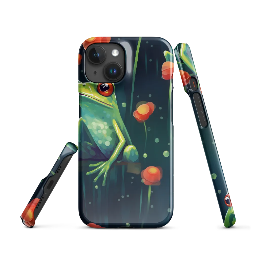 Playful Frogs in a Lush Pond
