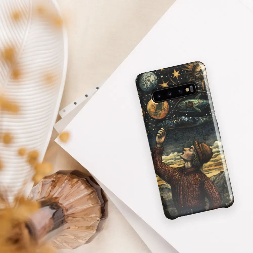 Cosmic Curiosity: A Journey Beyond Earth | Phone Case |  S10 | Snap Case | Glossy