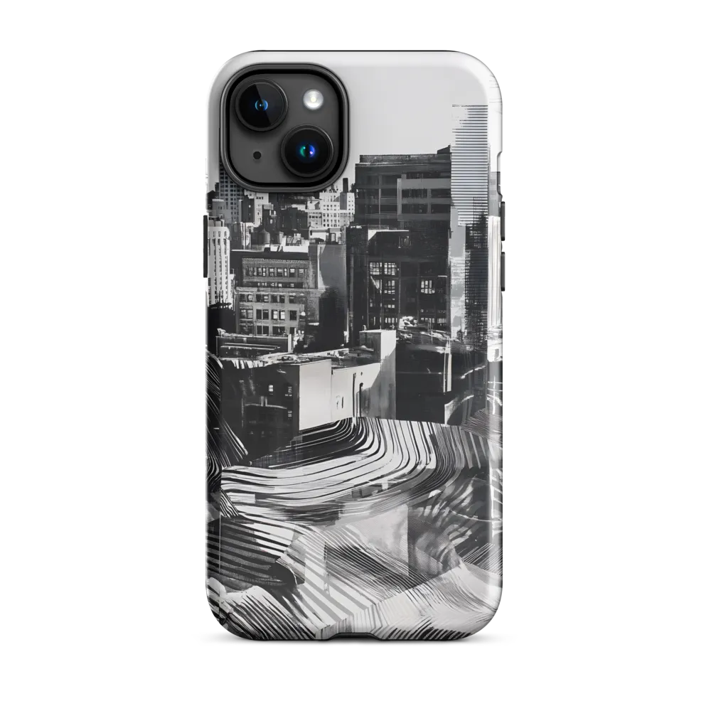 Urban Rhythm in Black and White | Phone Case |  15 Plus | Tough Case | Glossy