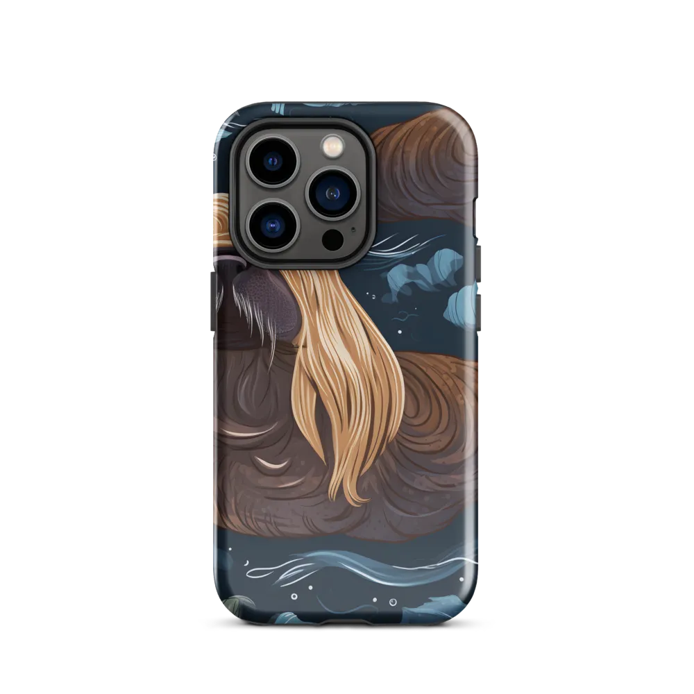 Whimsical Walruses in Deep Blue