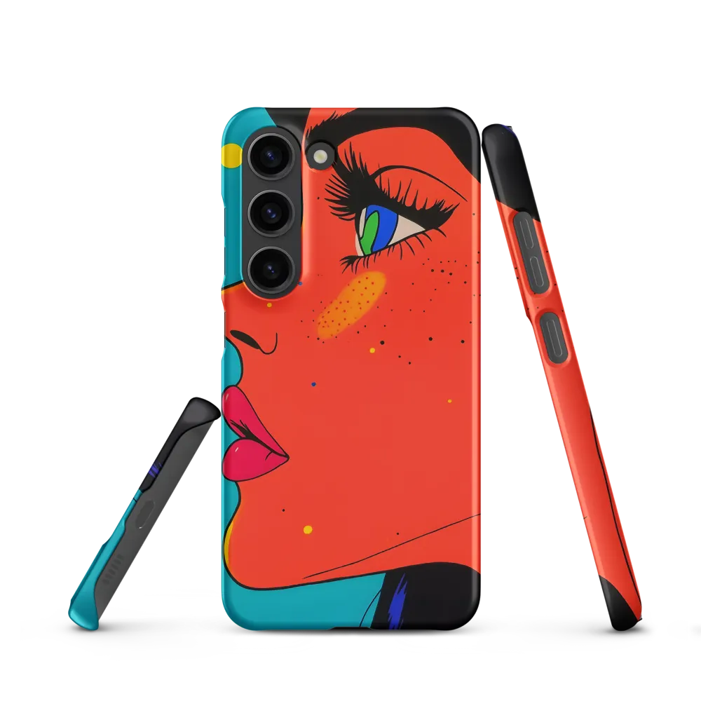 Vibrant Feminine Profile in Pop Art