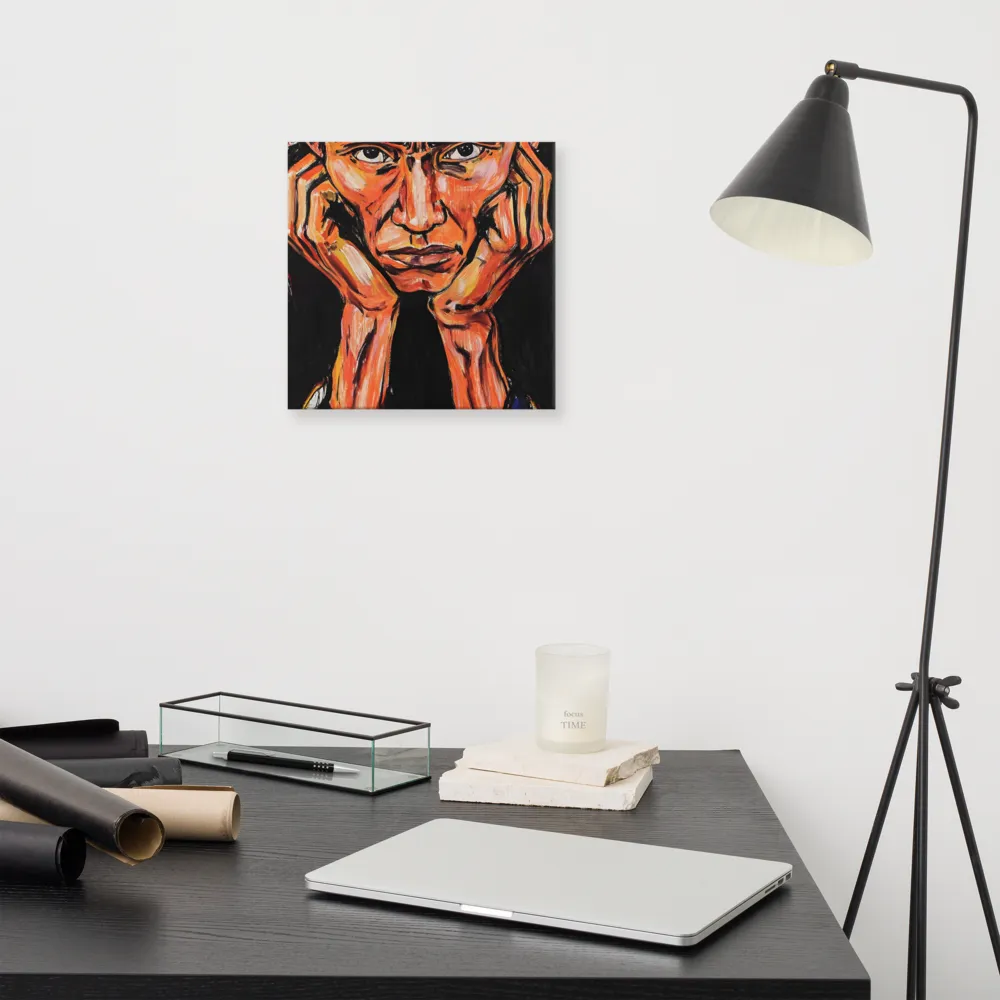 Contemplative Intensity: An Expressionist Portrait