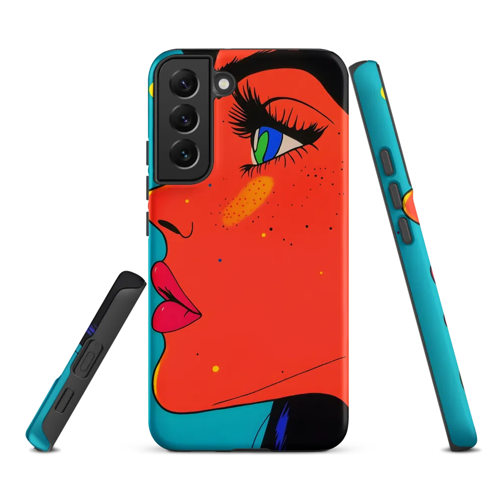 Vibrant Feminine Profile in Pop Art