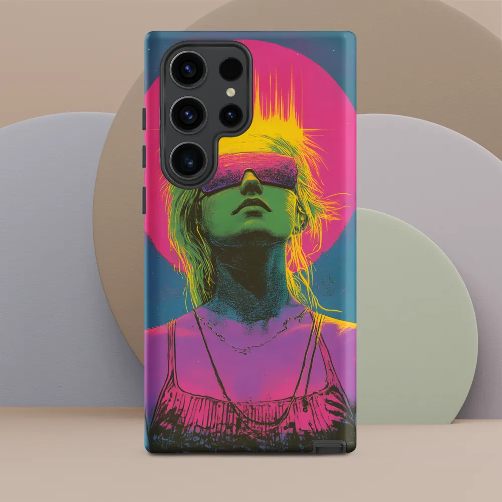 Neon Dreams: Portrait of a Modern Muse | Phone Case |  S23 Ultra | Tough Case | Matte