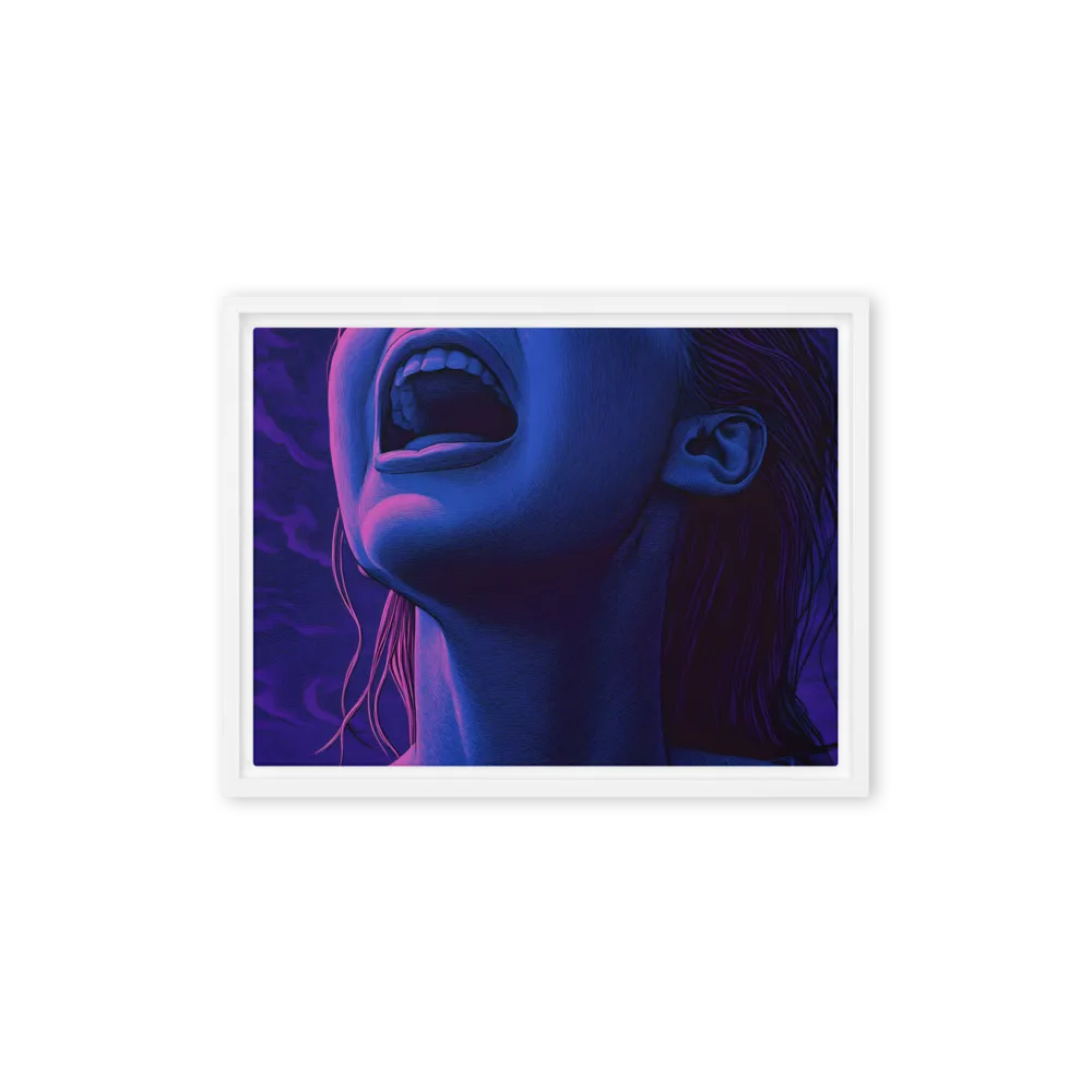 Echoes of Anguish | Canvas with White Frame | 12″×16″