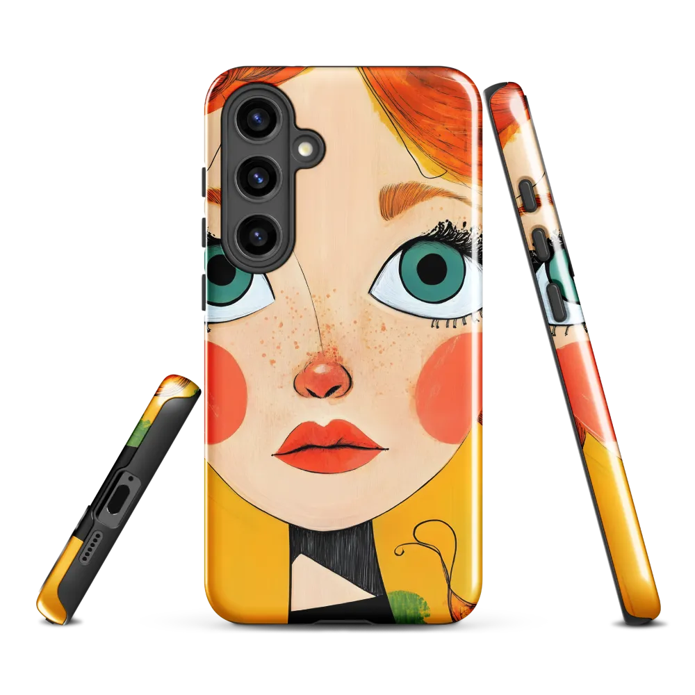 Whimsical Portrait of a Girl | Phone Case |  S24 Plus | Tough Case | Glossy