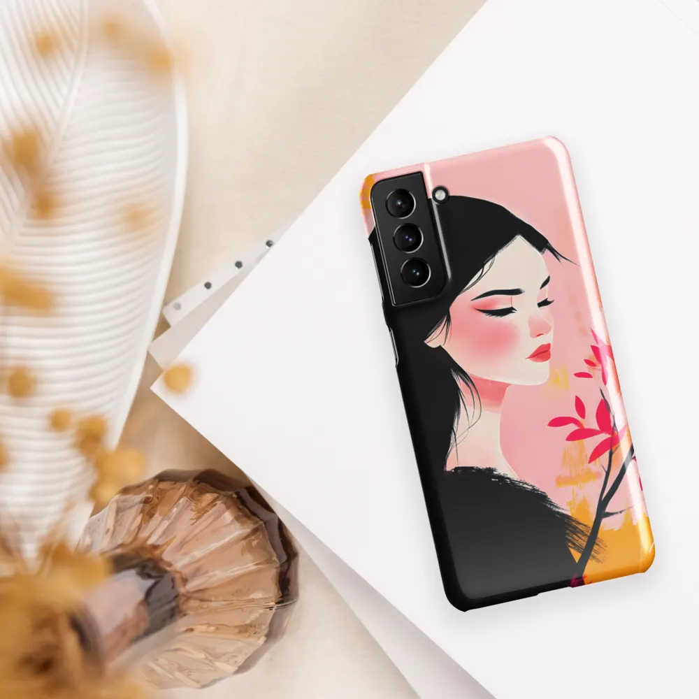 Pink Profile with Blossom Branch