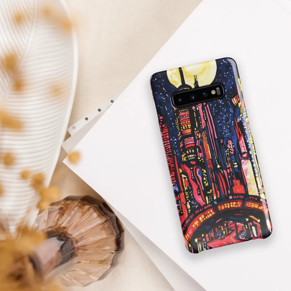 Night Lights: A Vibrant Urban Odyssey | Phone Case |  S10 Plus | Snap Case | Glossy