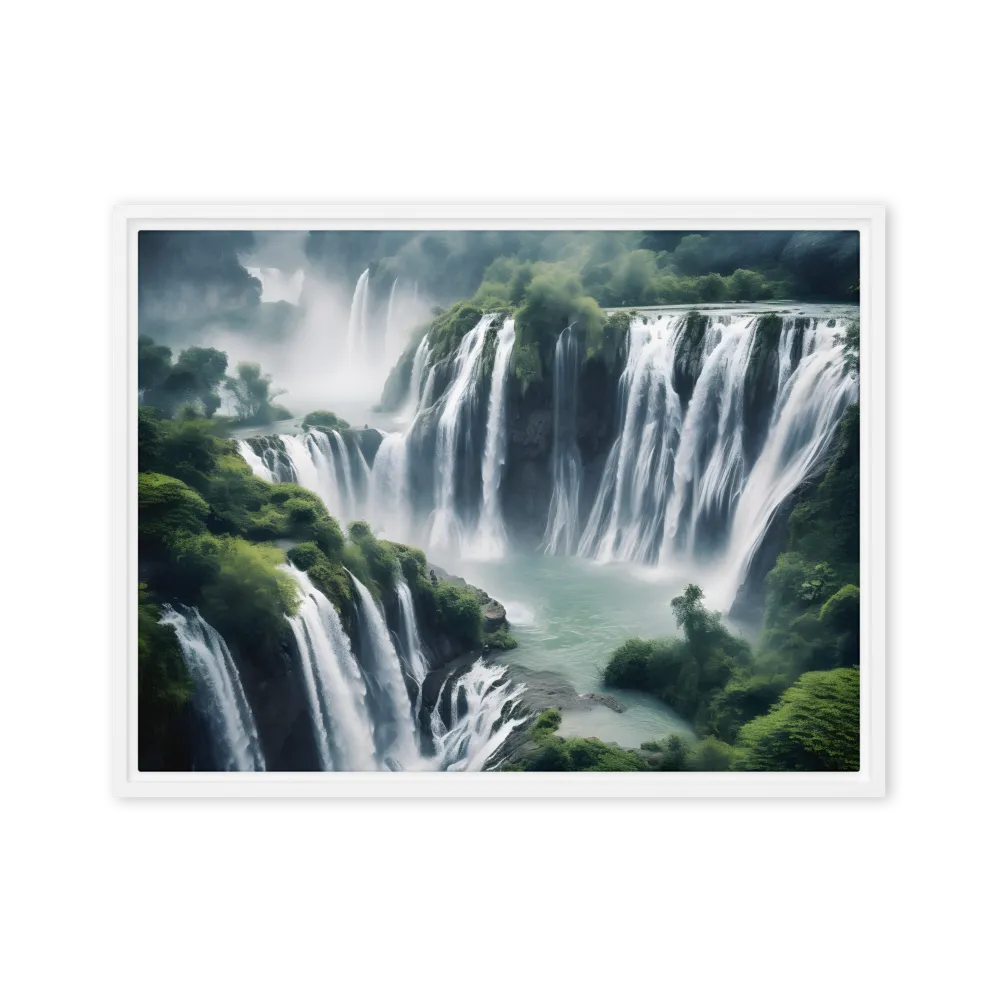 Whispers of the Cascades | Canvas with White Frame | 18″×24″