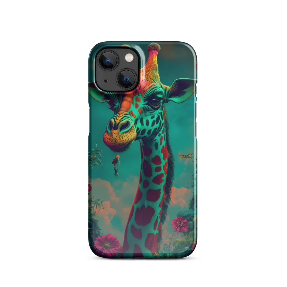 Whimsical Giraffe Among Blossoms
