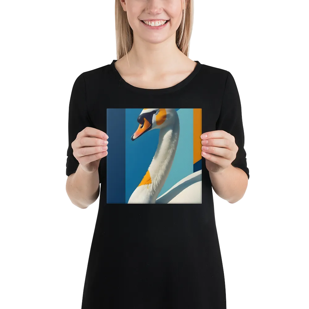Geometric Swan 
 Canvas | 8″x 8″