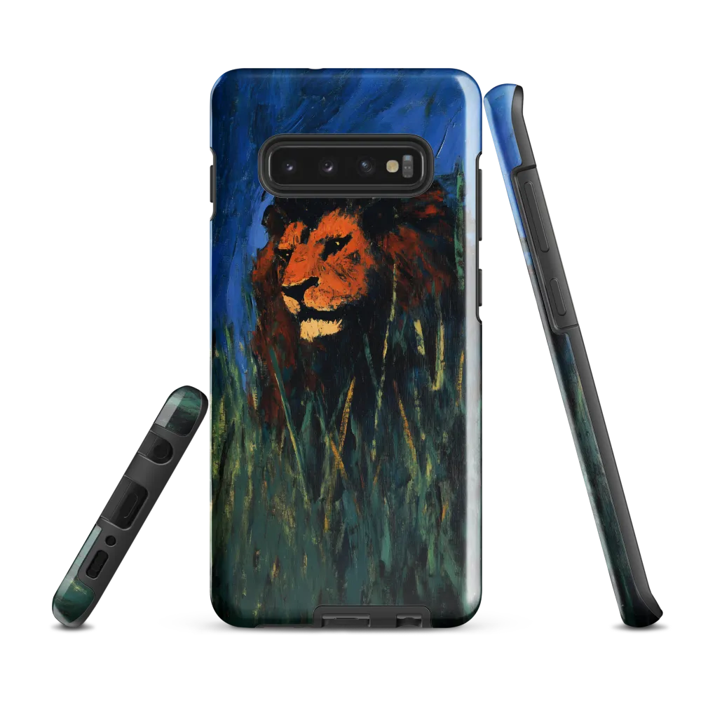 Encountering the King of the Savanna | Phone Case |  S10 Plus | Tough Case | Glossy