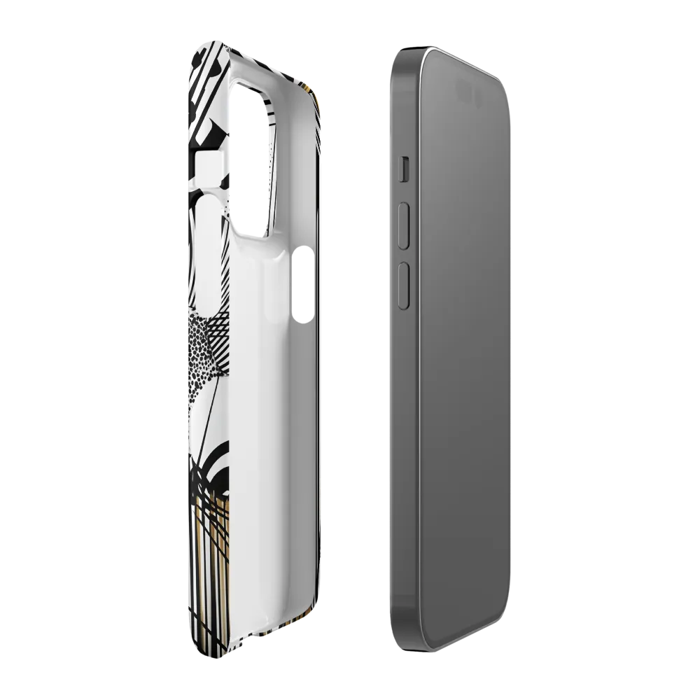Dynamic Stripes: An Abstract Journey | Phone Case |  14 Pro | Snap Case | Matte