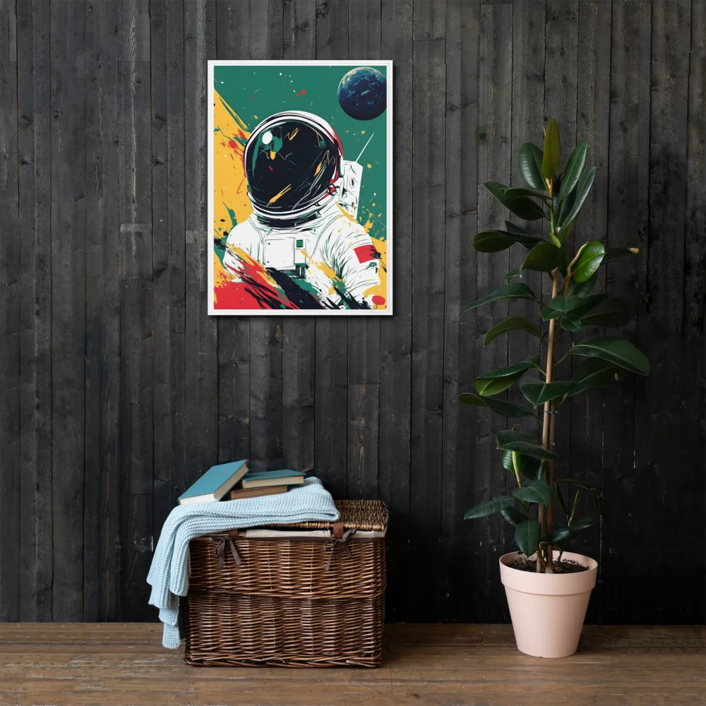 Galactic Explorer: A Modern Odyssey | Canvas with White Frame | 20″×28″