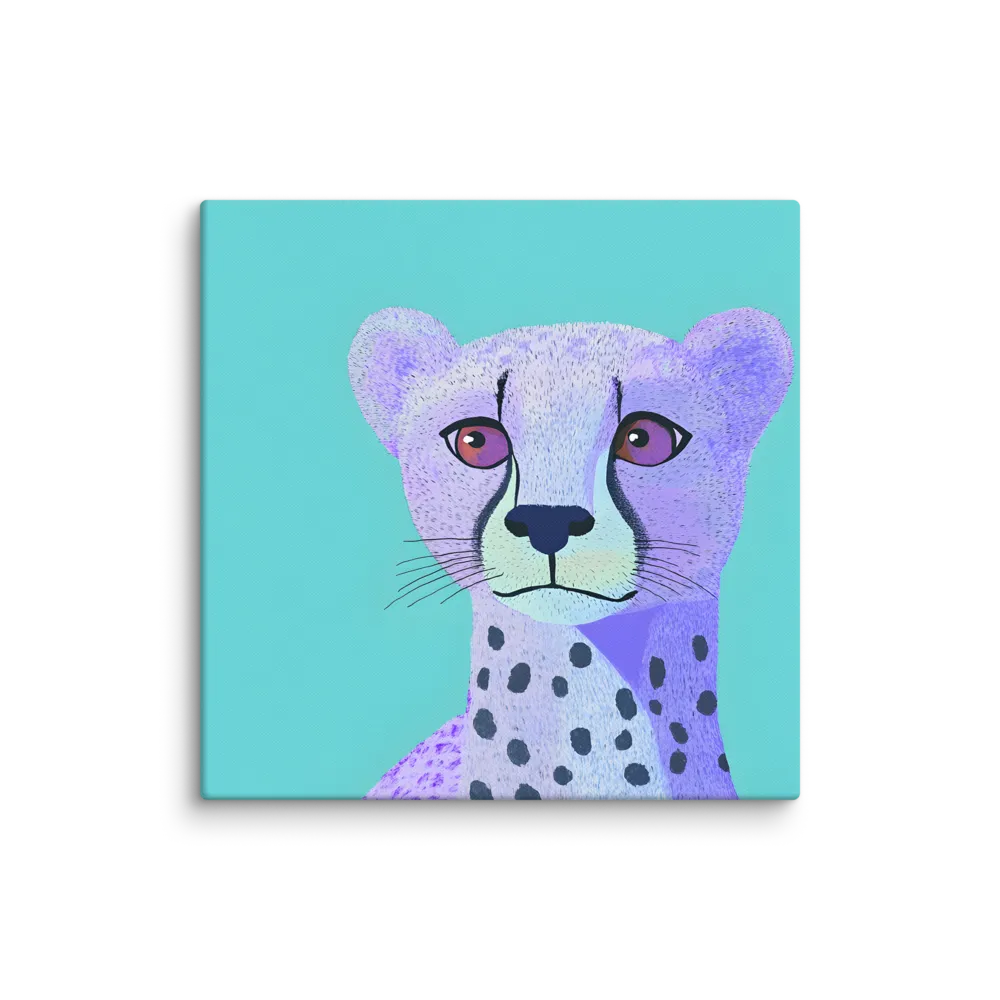 Lavender Cheetah on Turquoise