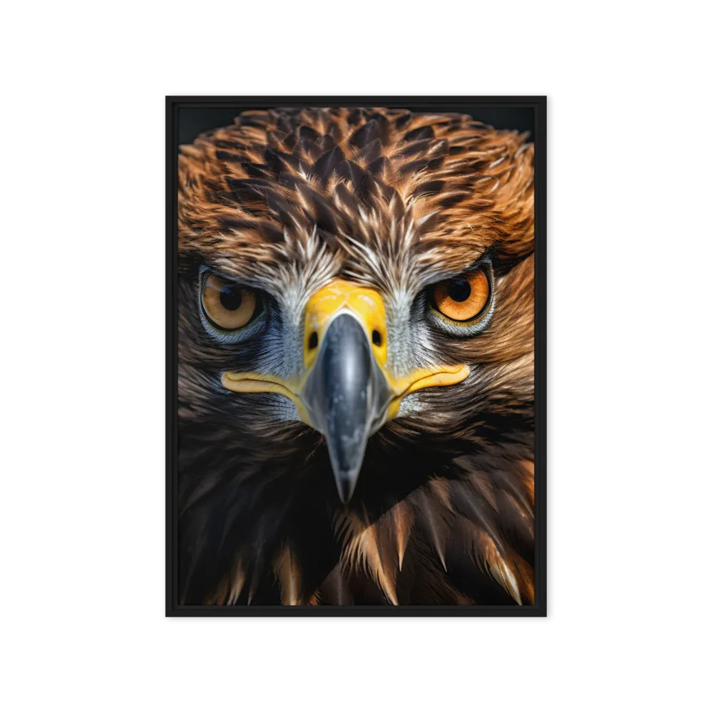 The Intensity of the Eagle | Canvas with Black Frame | 20″×28″