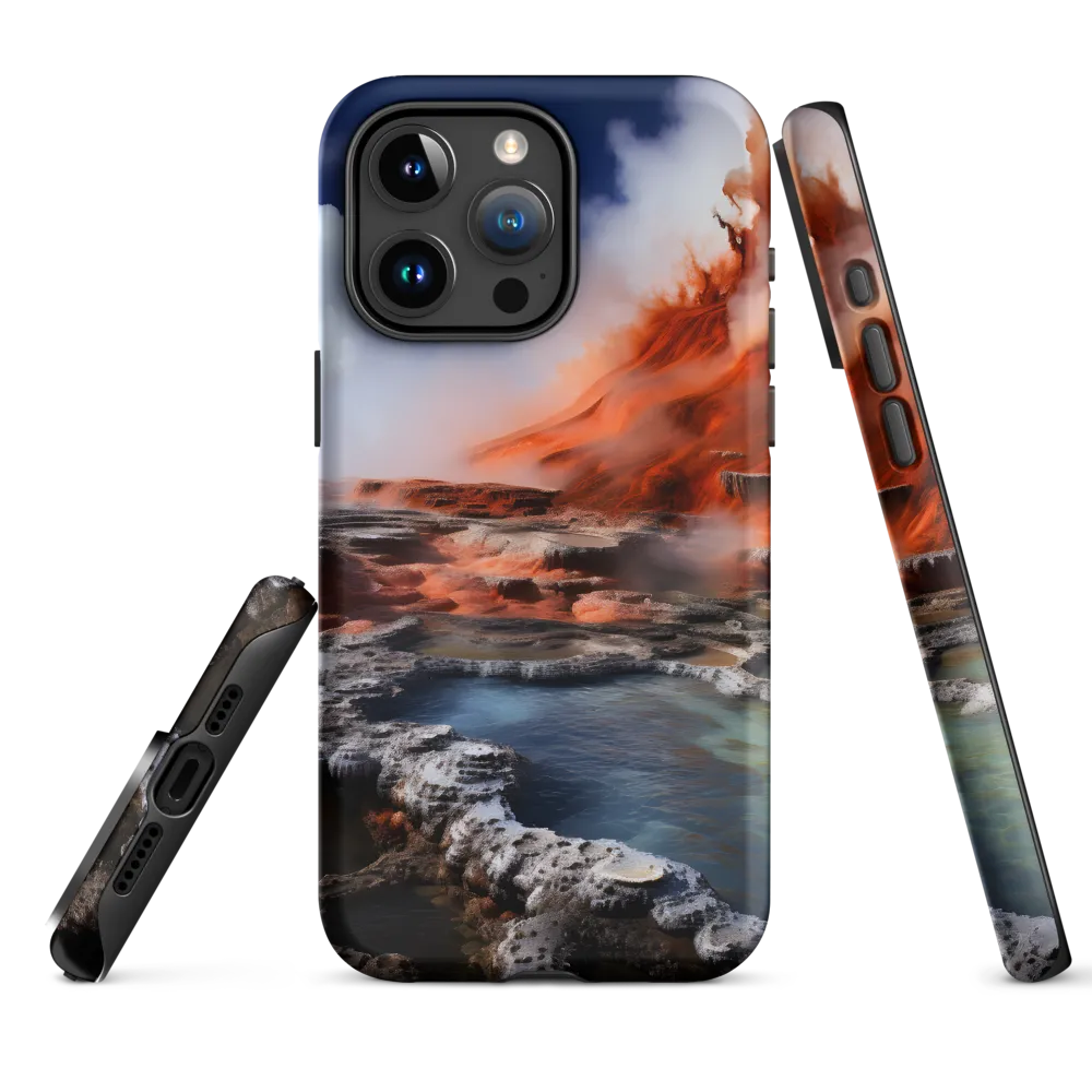 Nature's Fury: The Volcano's Expression | Phone Case |  15 Pro Max | Tough Case | Matte