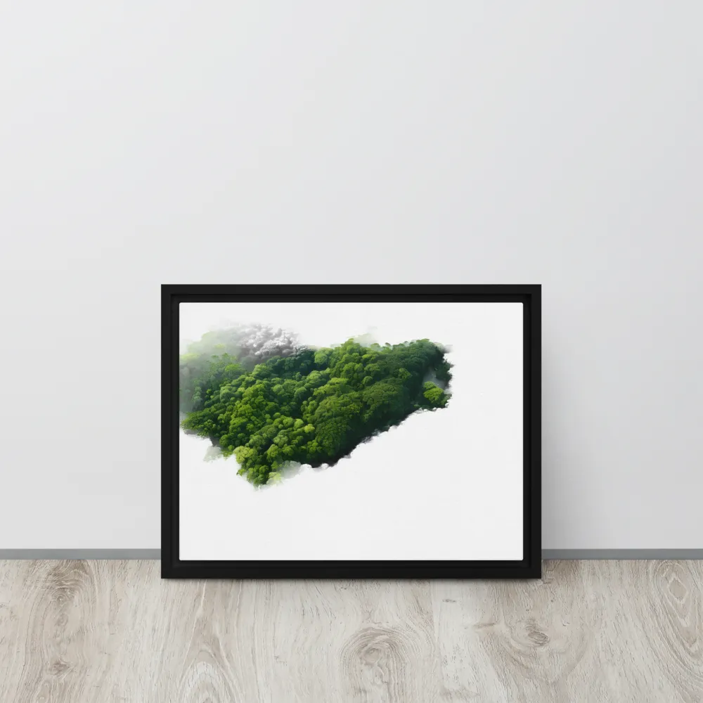 Emerald Canopy | Canvas with Black Frame | 12″×16″