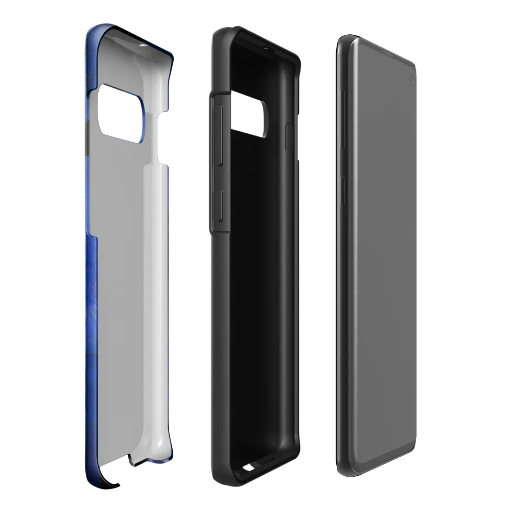 Dynamics of Blue and Black | Phone Case |  S10 Plus | Tough Case | Glossy