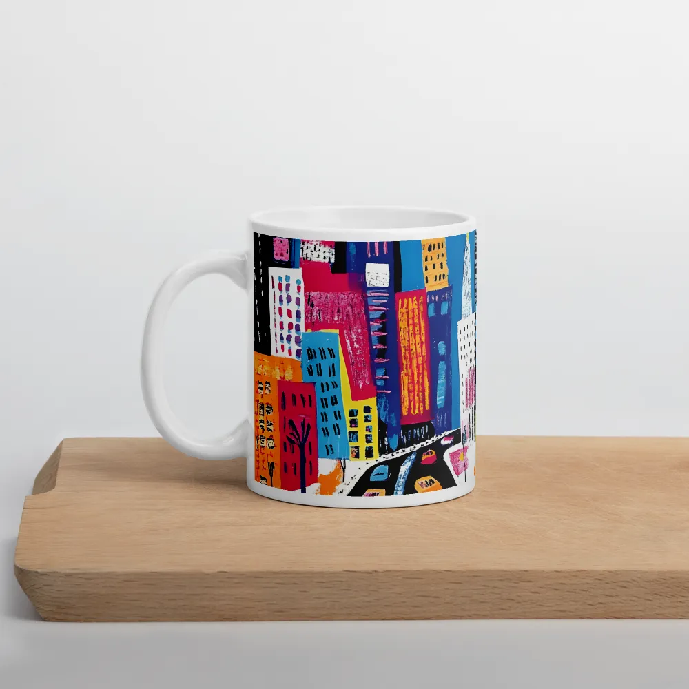 City Dreams in Vibrant Hues | Mug with White inside | 11 oz