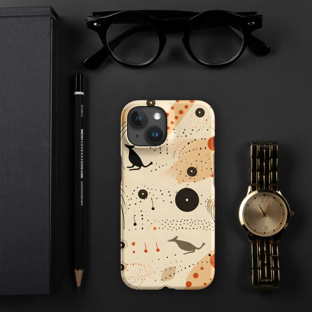 Playful Patterns in Earth Tones | Phone Case |  15 | Snap Case | Matte