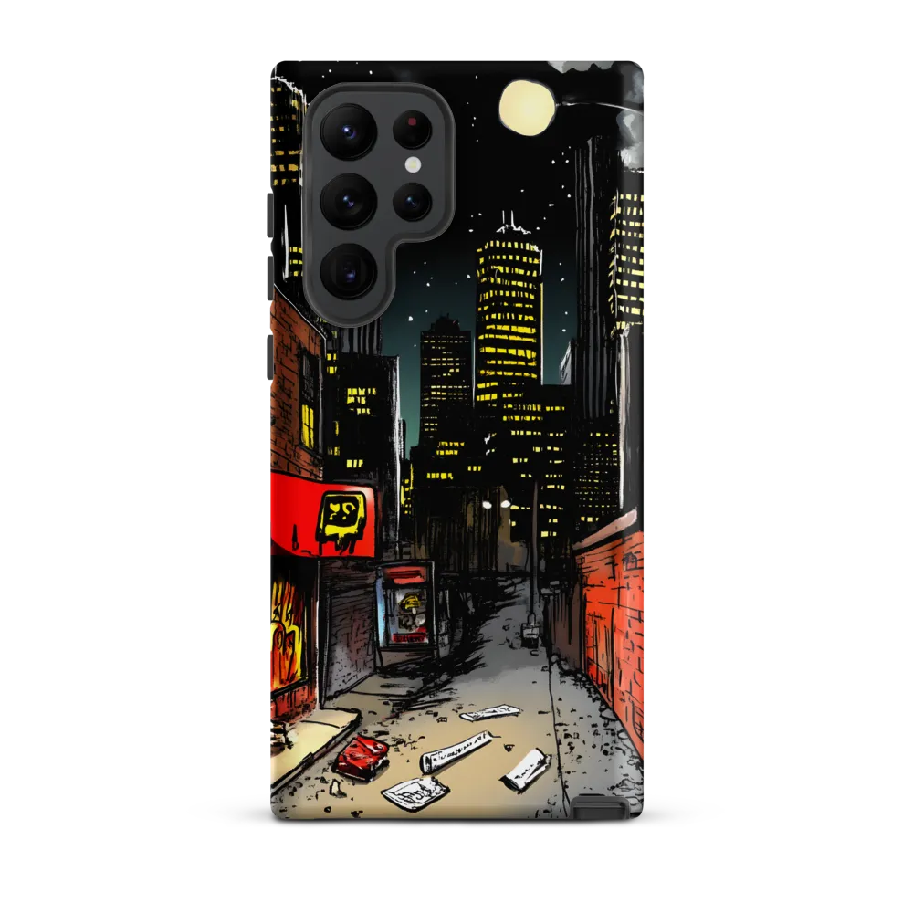 Nocturnal Cityscape: The Hidden Alley | Phone Case |  S22 Ultra | Tough Case | Matte