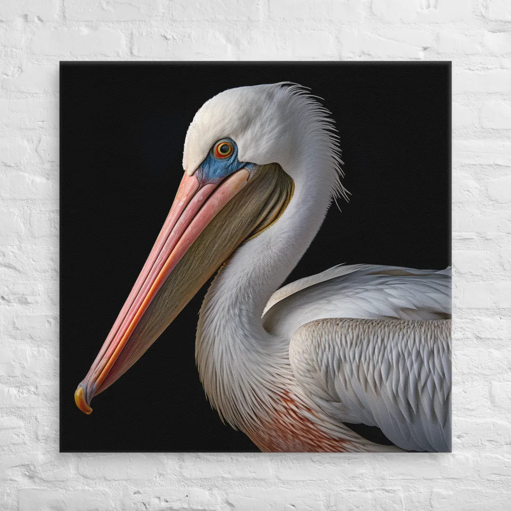 Elegance in White: The Pelican | Canvas | 36″×36″