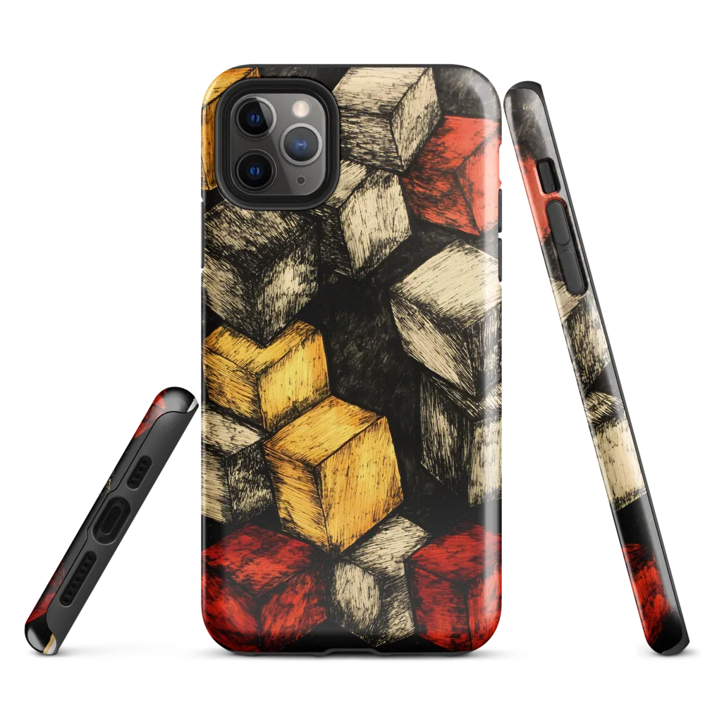 Dynamic Cubes: An Exploration in Color and Form | Phone Case |  11 Pro Max | Tough Case | Glossy