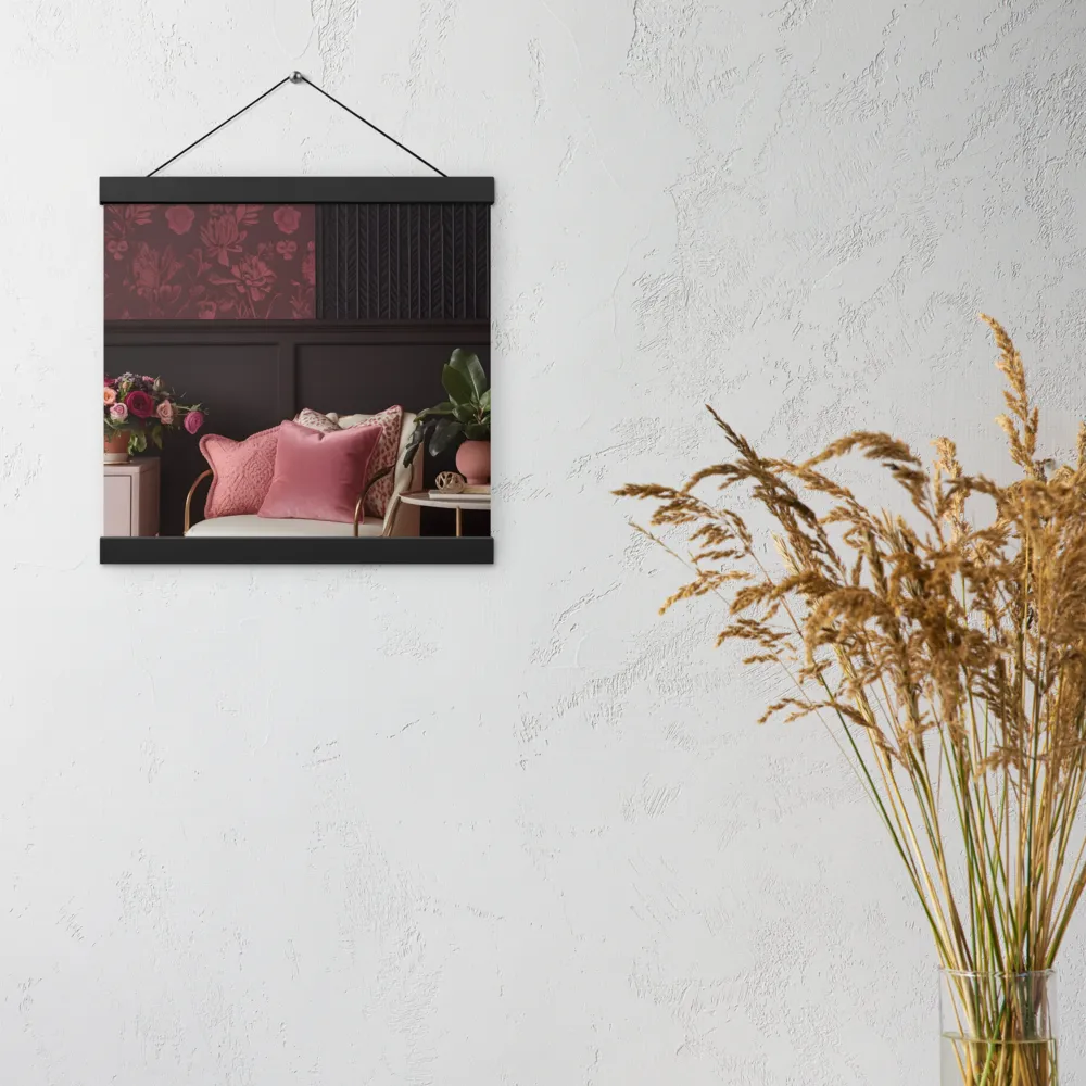 Elegance in Contrast: A Modern Interior Design | Poster With Black Wood Hanger | 12″×12″